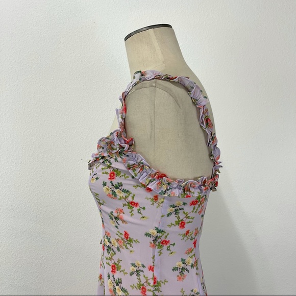 Lovers + Friends- Sun Room Lilac Floral Midi Dress Size XXS. - Picture 5 of 11